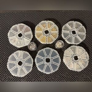 Assorted Jewelry Findings in Organizer Wheels